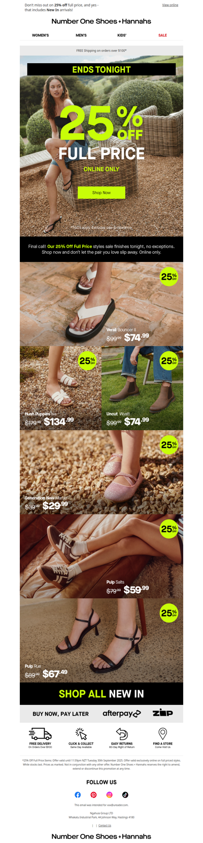 HURRY UP! 25% off gone tonight!