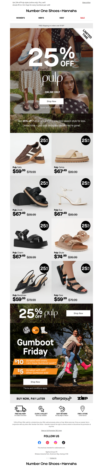 25% OFF PULP! Online only