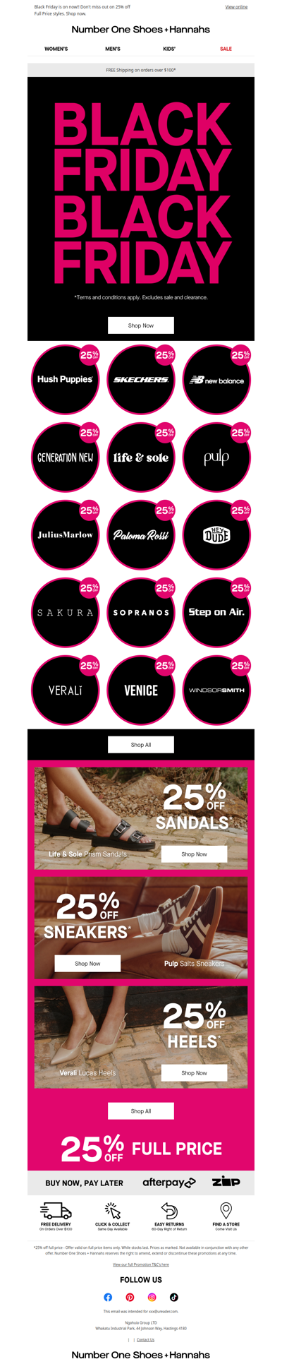 25% off all your favourite brands!