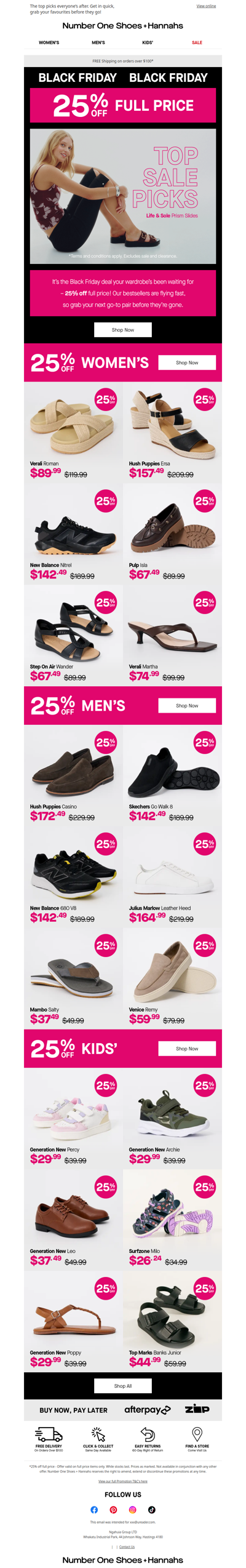 Your faves, now 25% off.