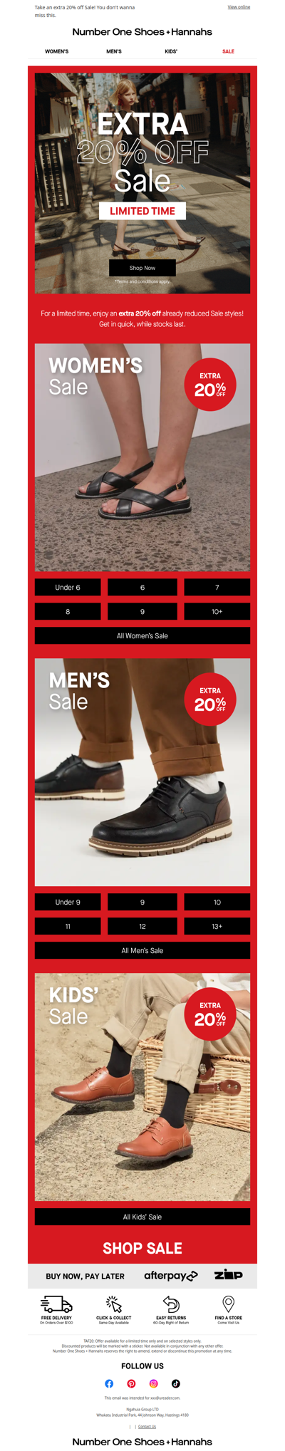 Yep. Extra 20% Off Sale