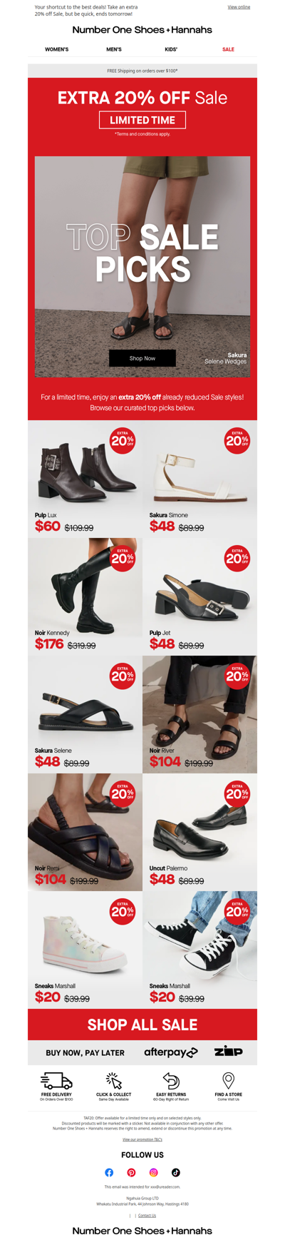 Top Sale Picks. Extra 20% Off