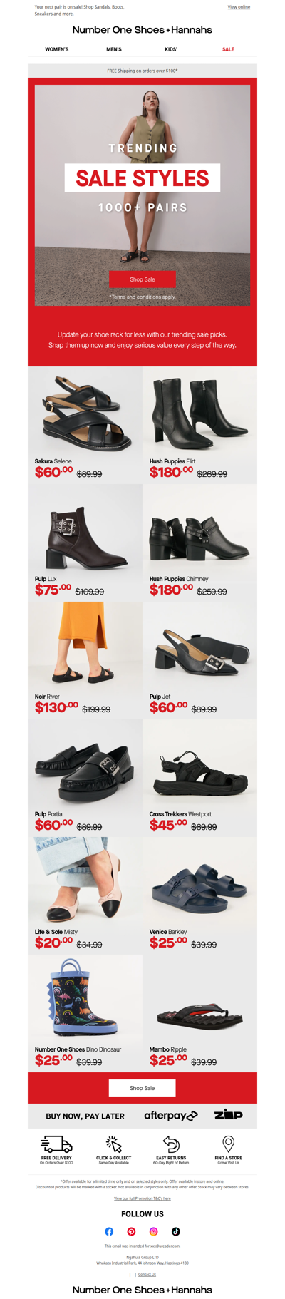 Over 1000 Styles On Sale Now