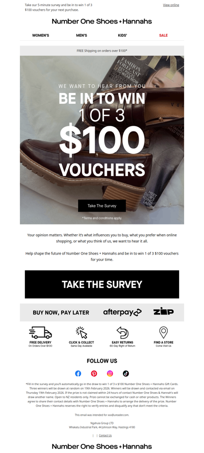 Be in to win $100 for sharing your thoughts!