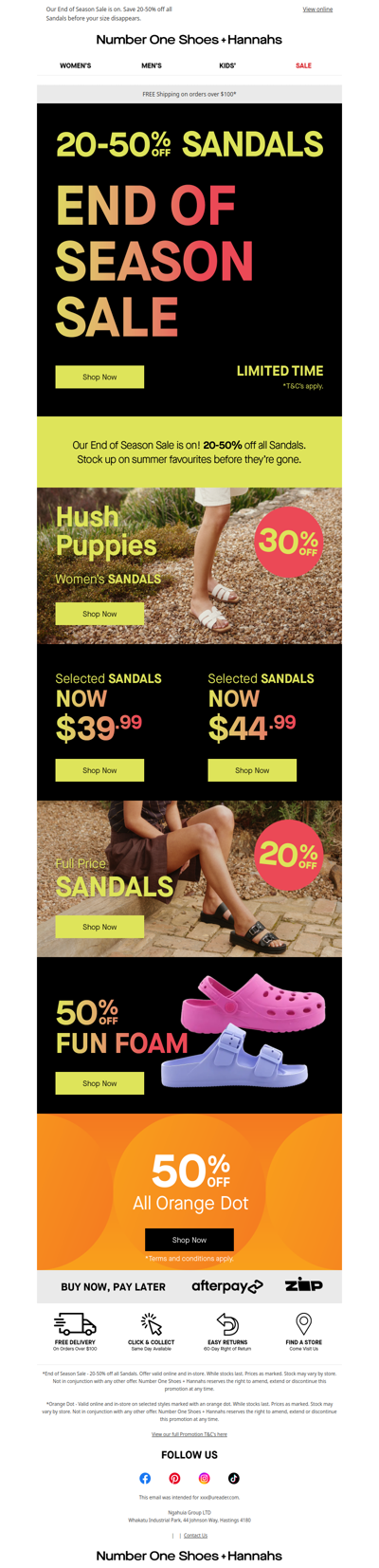 20-50% OFF ALL SANDALS?! 🎉