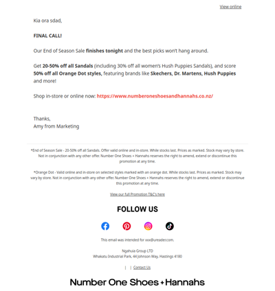 RE: 20-50% off ENDS TONIGHT