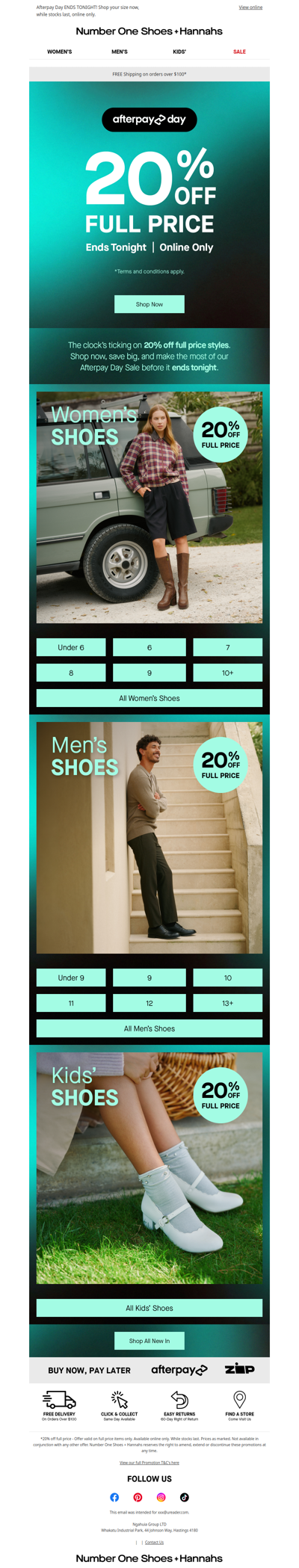 20% OFF ENDS TONIGHT!