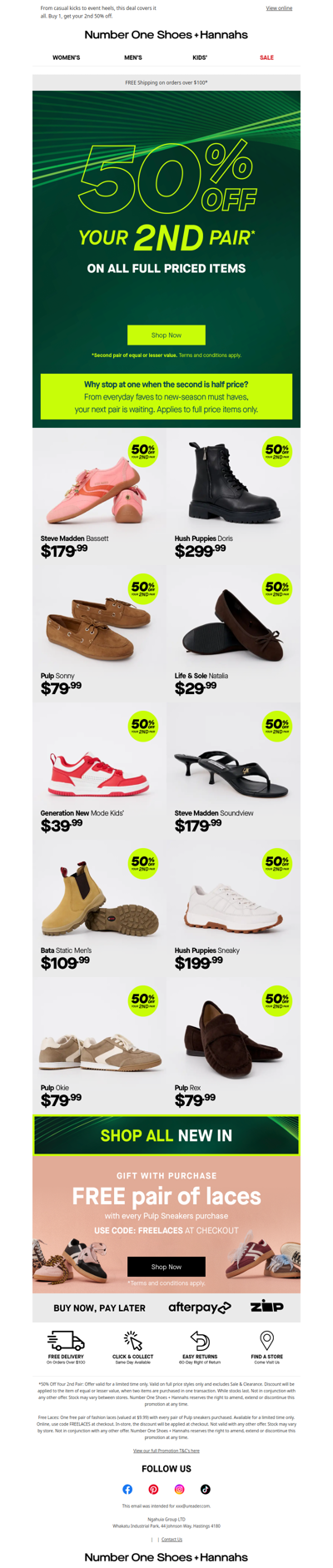 50% OFF YOUR 2ND PAIR 🎉