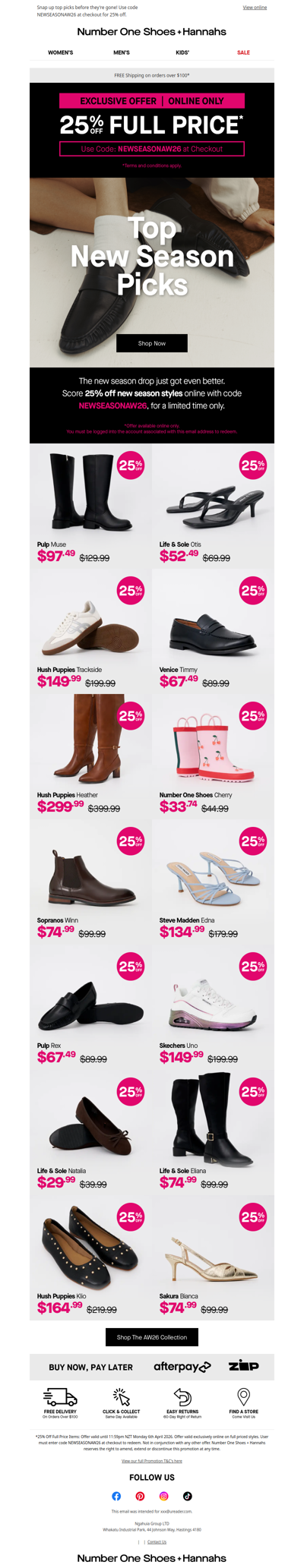 Top new season picks | 25% off!