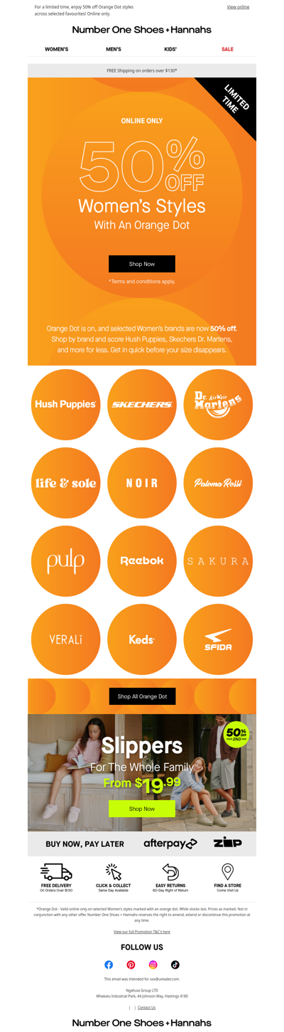 50% off Hush Puppies & more!