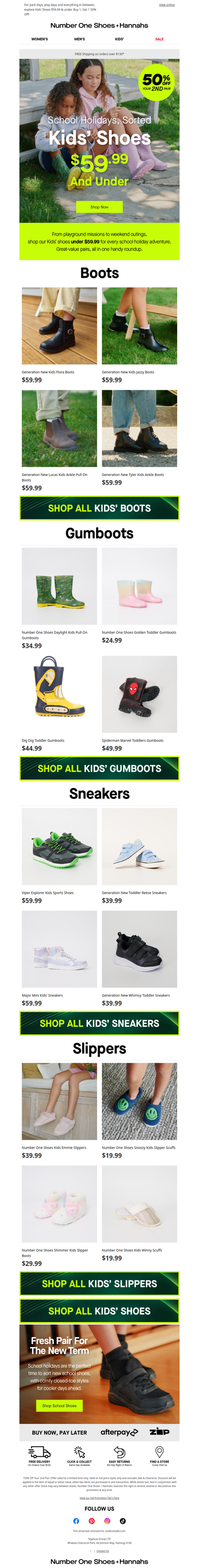 Kids’ Shoes $59.99 & Under