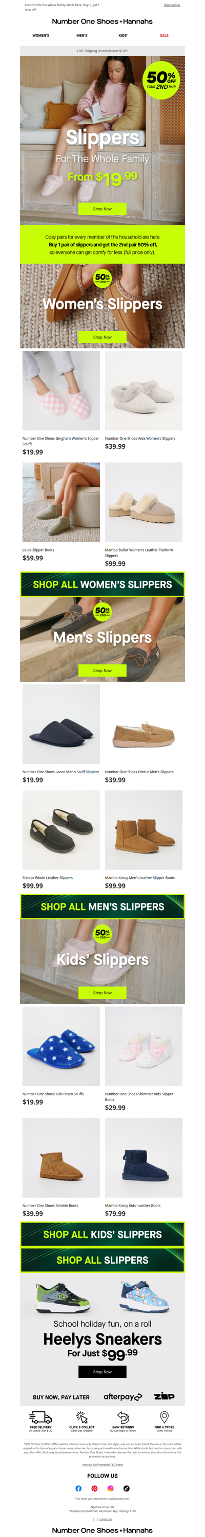 Cosy slippers from $19.99 🔥