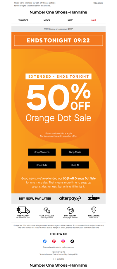 EXTENDED: 50% off ends tonight!