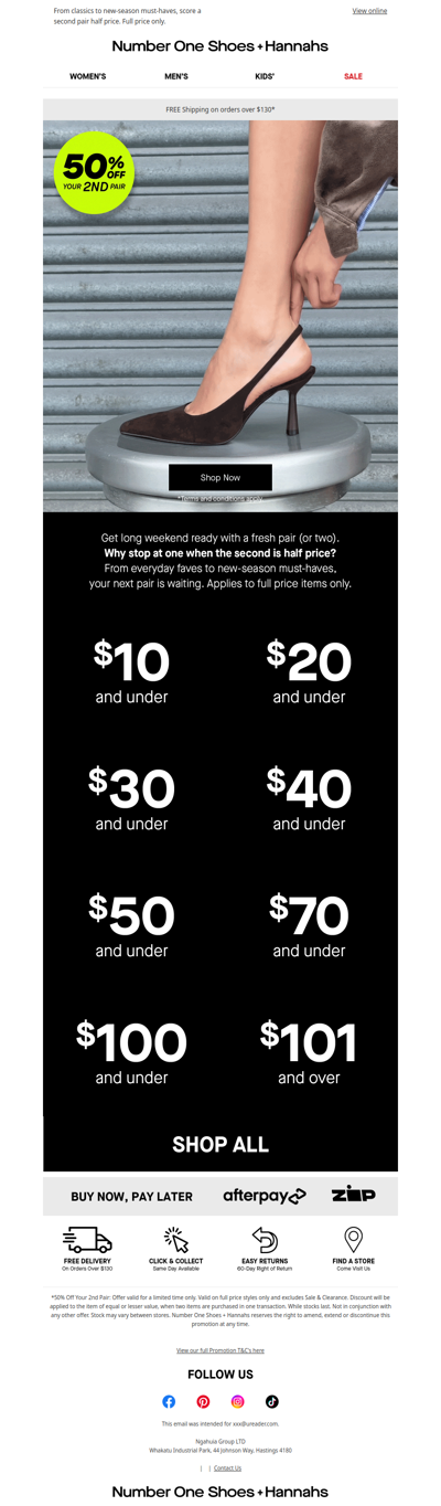 50% OFF YOUR SECOND PAIR! 🎉