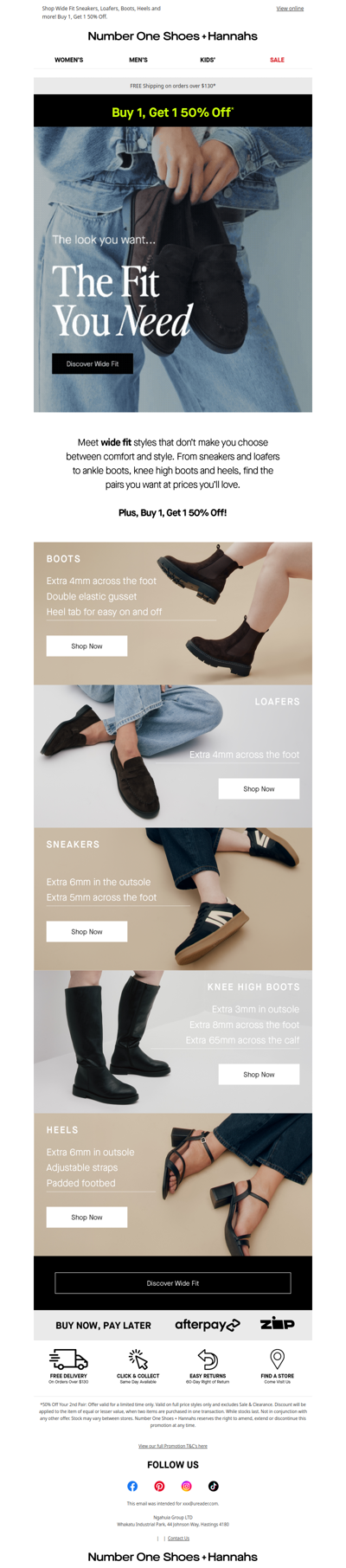 Discover our wide fit collection