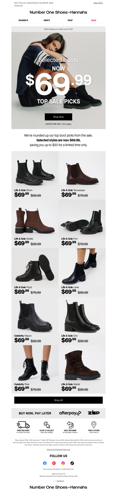 Boots you’ll love for $69.99