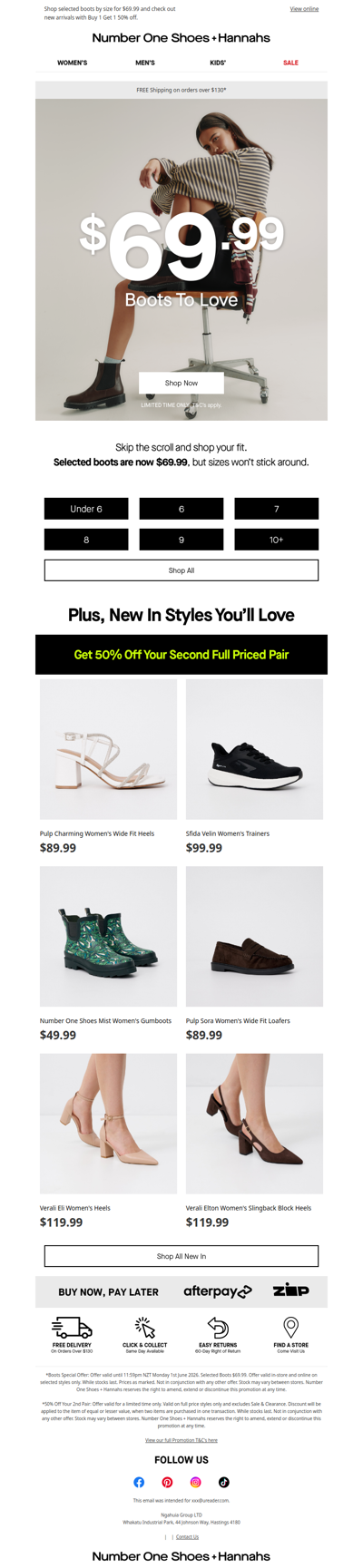 Find $69.99 boots in your size