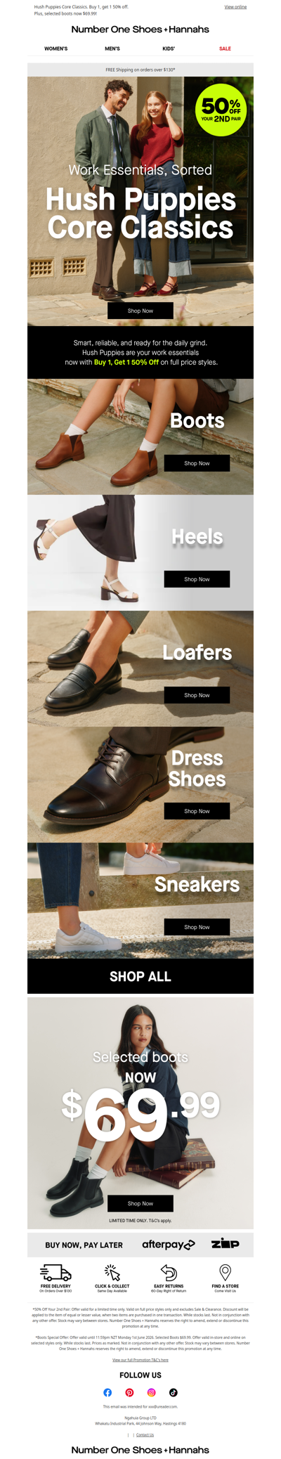 Core classic Hush Puppies styles you can't miss!