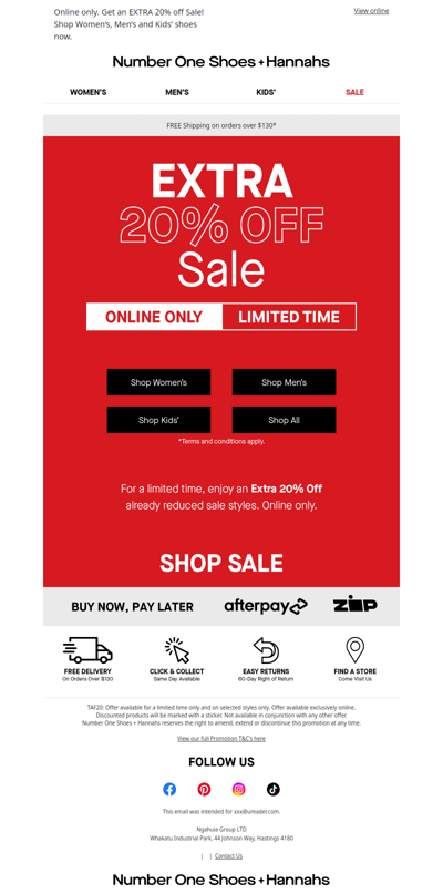 EXTRA 20% Off Sale! 🔥