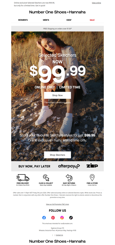 SELECTED SKECHERS NOW $99.99! 🎉