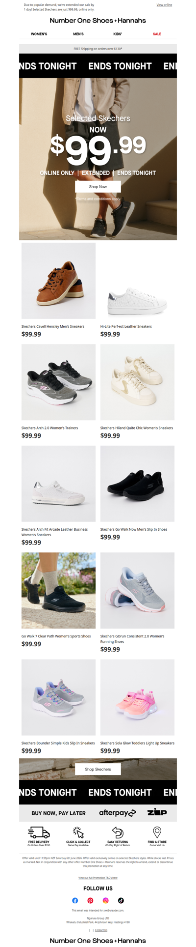 EXTENDED | $99.99 Skechers Ends Tonight ⌛
