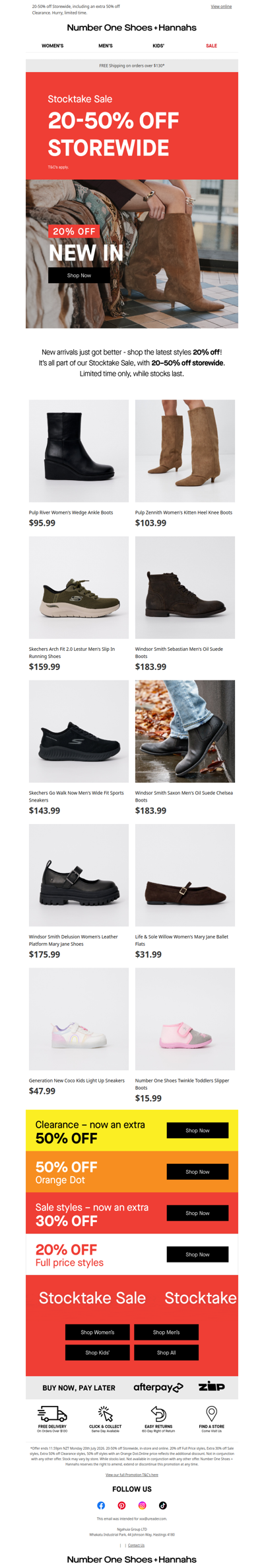 New in styles are 20% off! 🎉