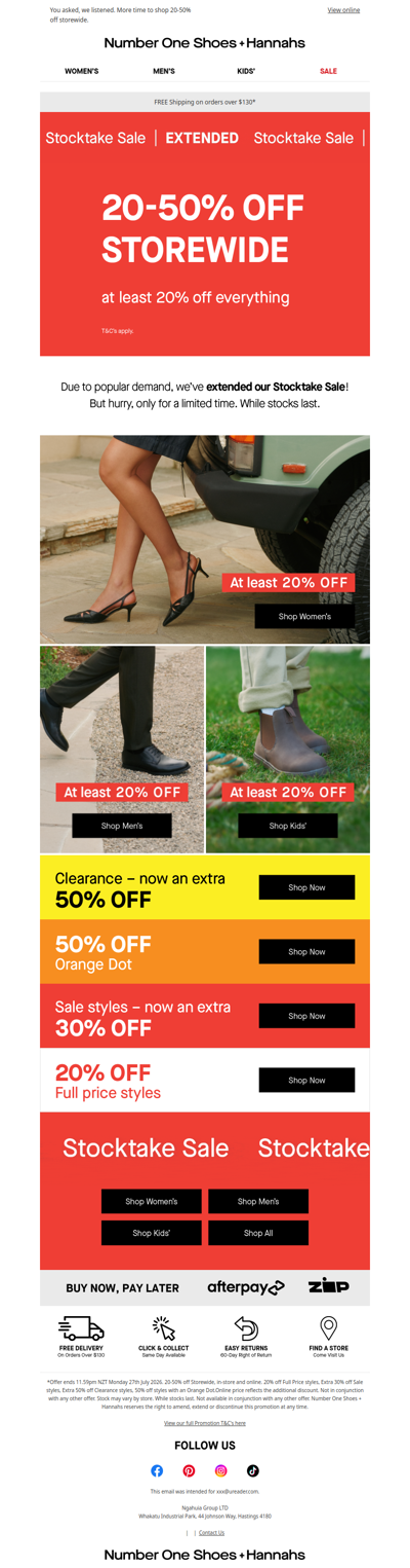 The Stocktake Sale has been EXTENDED 🎉