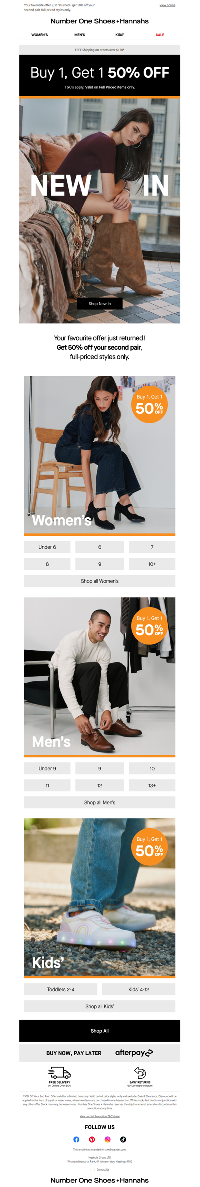 It's Back: Buy 1, Get 1 50% Off