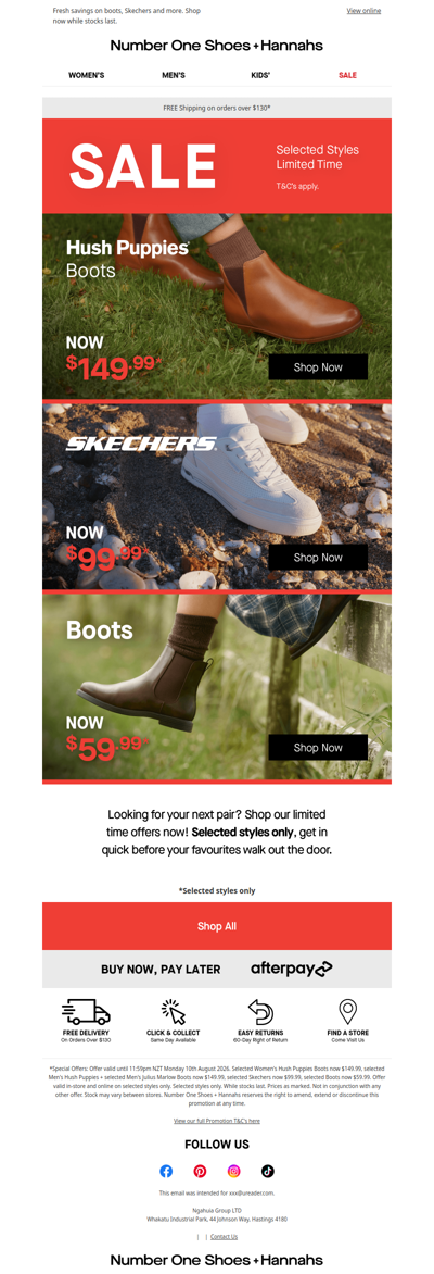Hush Puppies Boots just $149.99!