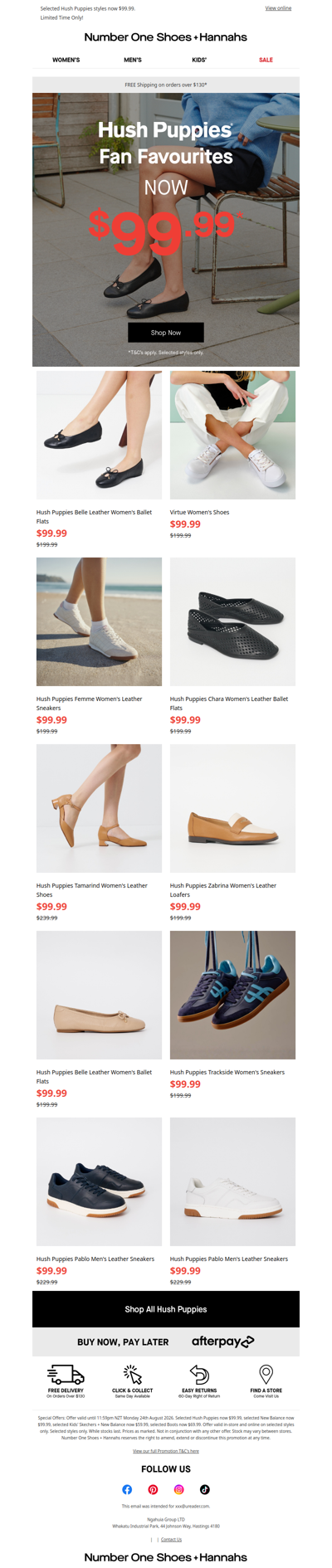 $99.99 Hush Puppies Top Picks! Hush Hush...