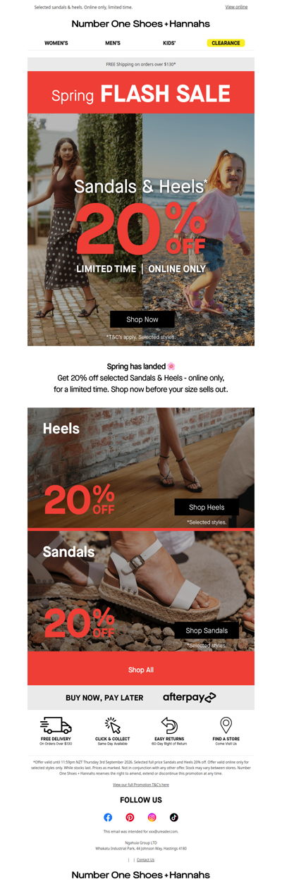 Say hello to Spring with 20% off