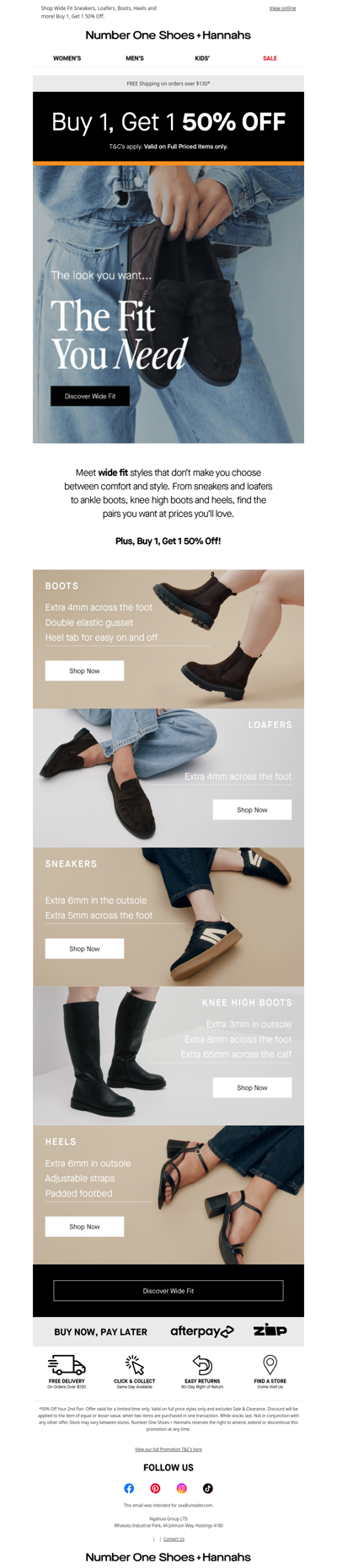 Discover our wide fit collection