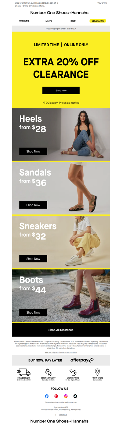 All Clearance extra 20% off? Yup!