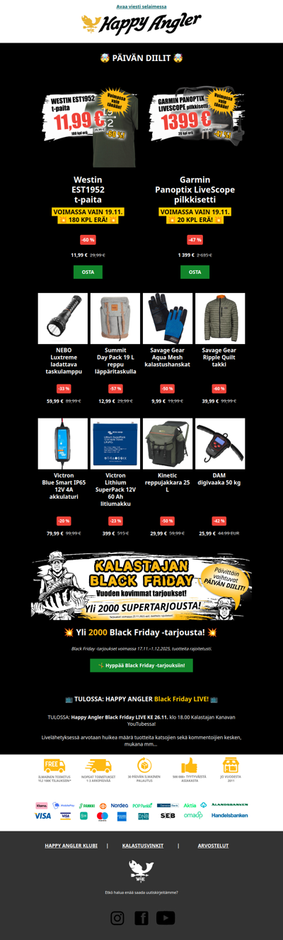 Black Friday: PÄIVÄN DIILIT Westin EST1952 t-paita VAIN 11,99 €