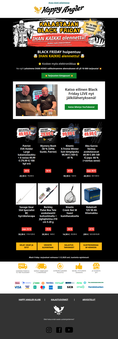 BLACK FRIDAY: KAIKKI ALENNETTU - myös vene-elektroniikka! 🤯