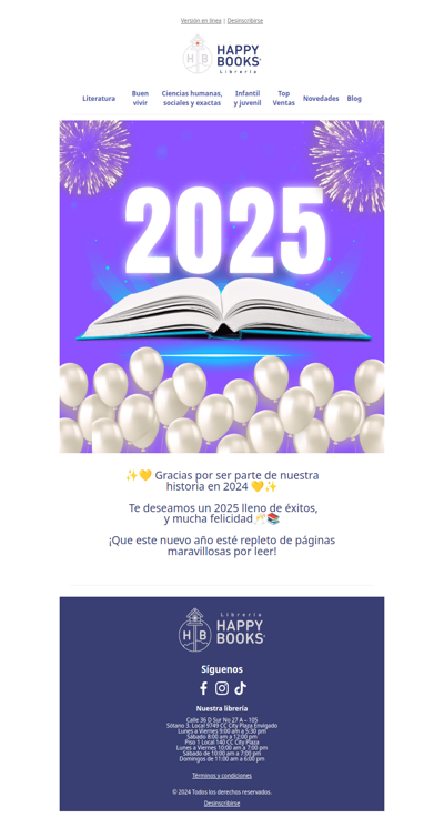 📚 ¡Feliz 2025! El próximo capítulo comienza ahora 🎉