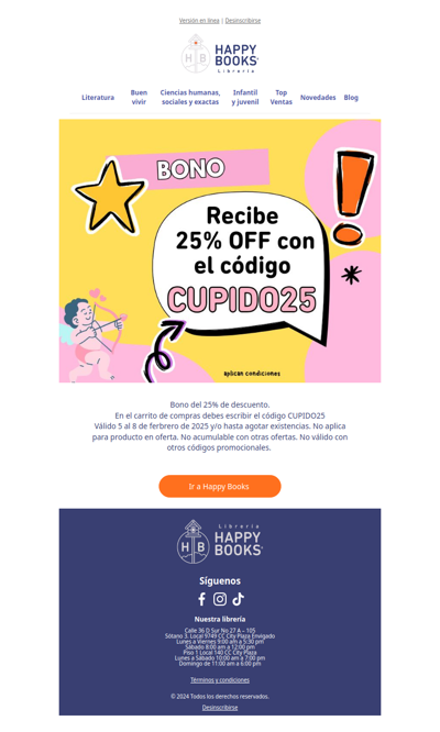 💕 Cupido lanzó su flecha… y te dio un 25% de descuento 💘