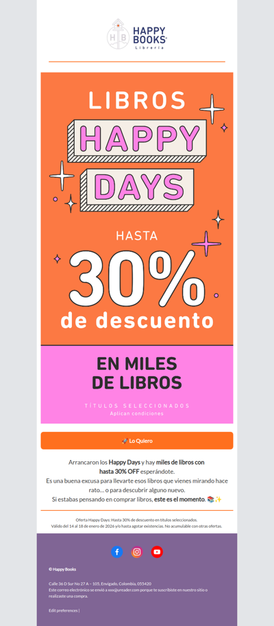 Hasta 30% OFF en miles de libros 🔥