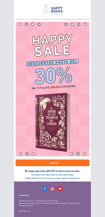 ⏳ Happy Sale activa (y no dura mucho)