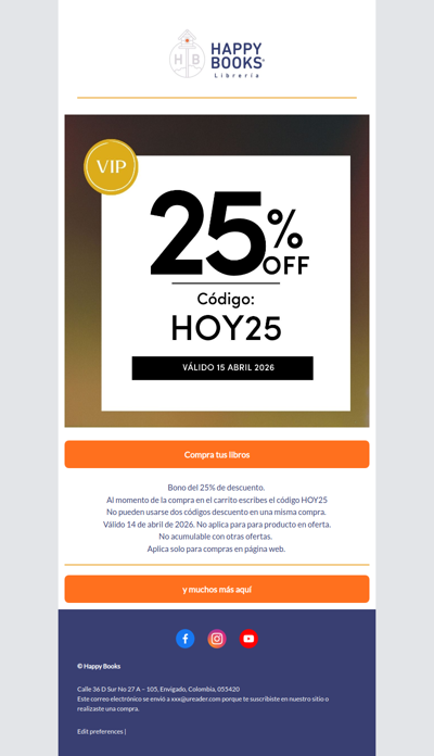 🔒 Solo hoy: 25% OFF con HOY25