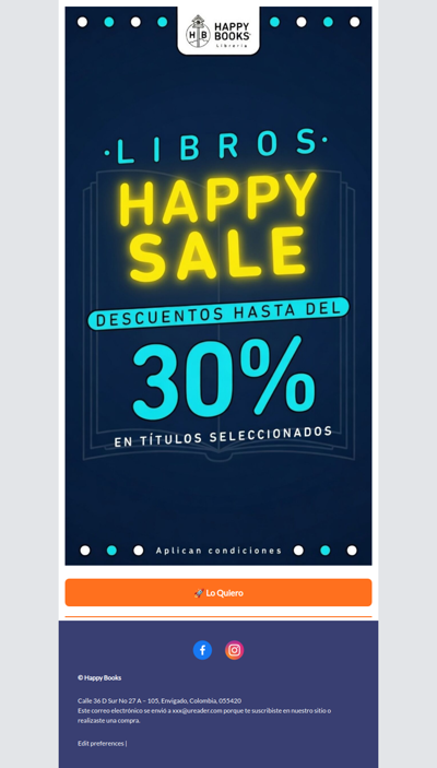⏳ ¡Últimas horas! Happy Sale termina hoy