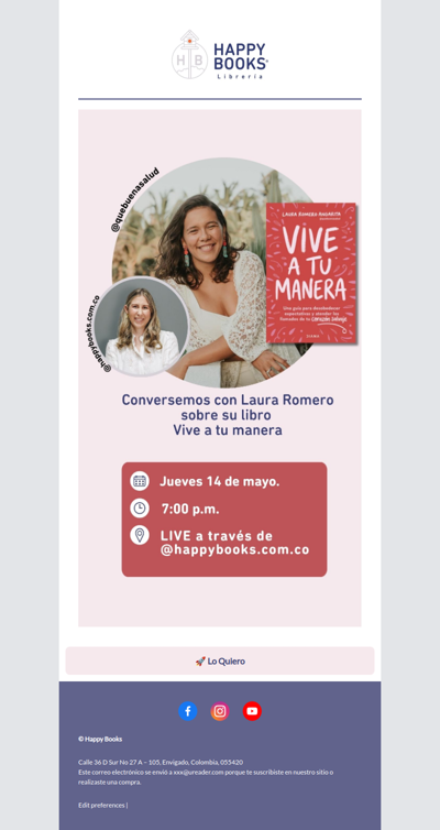 📖 Nos vemos hoy con Laura Romero