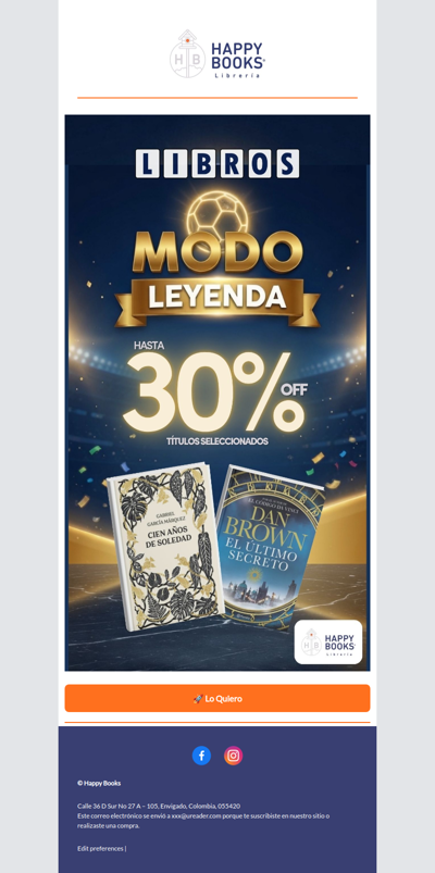 ⏰ Últimos días de Modo Leyenda. Que no se te escapen tus libros.