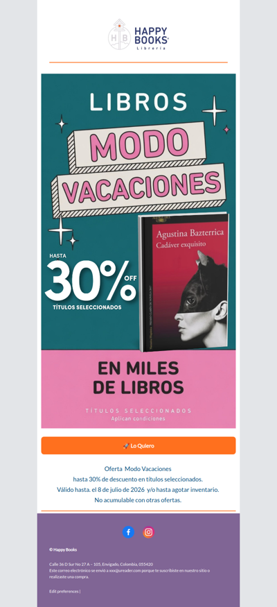☀️ Activa el Modo Vacaciones. Hasta 30% OFF te espera.
