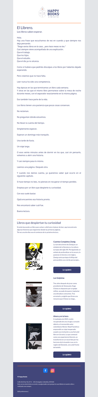 Si hace tiempo no lees, esta carta es para ti.