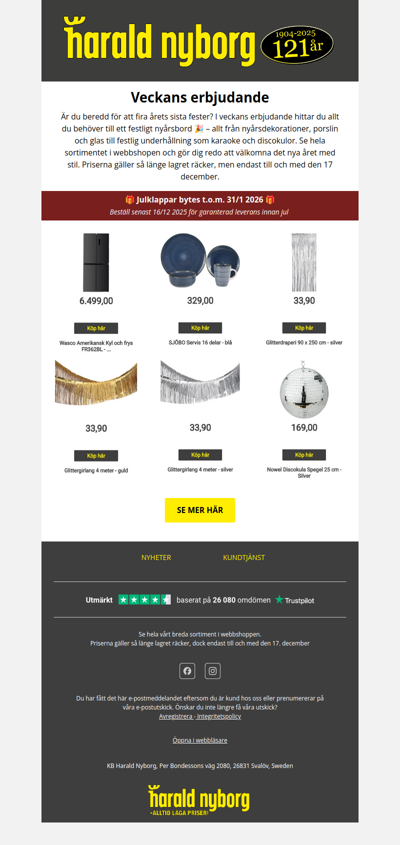 🎉 Allt till nyår och fest