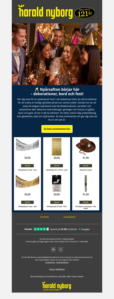 🥳🥂 Gör dig redo för en festlig nyårsafton!