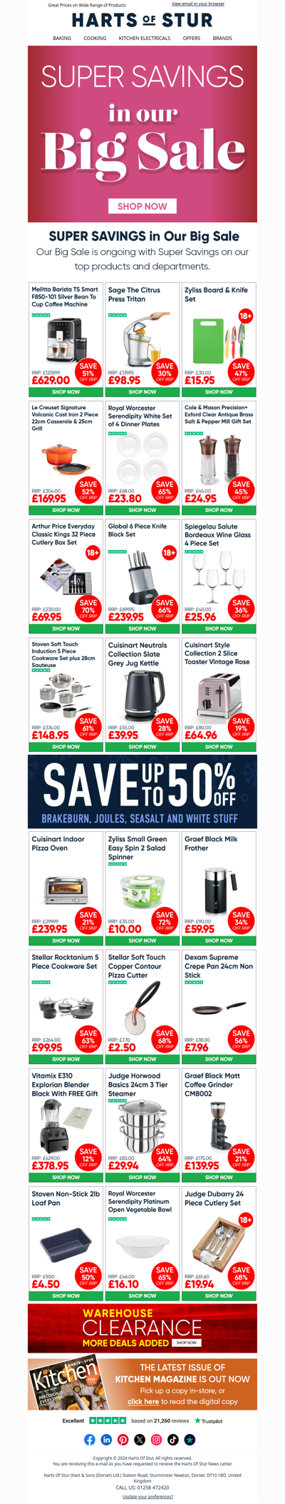 Super Savings in Our Big Sale