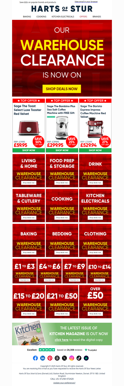 Our Autumn Warehouse Clearance is NOW ON