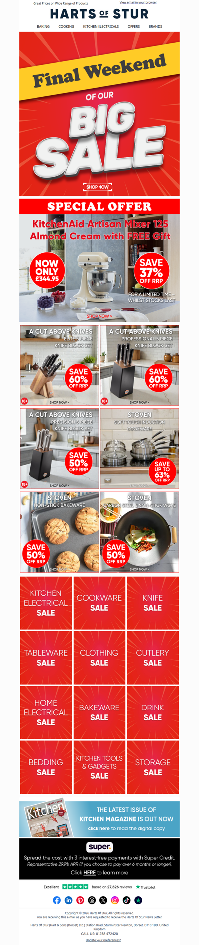 FINAL Weekend of Our BIG SALE